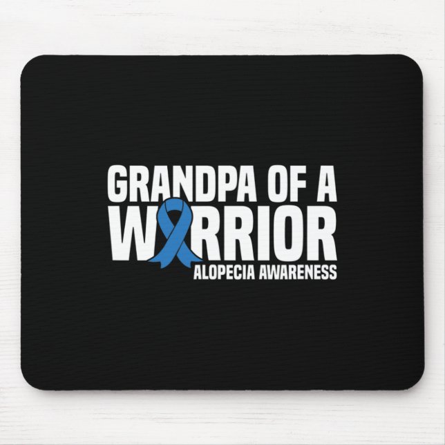 Mousepad Avô de Guerreiro Blue Ribbon Alopecia Awa (Frente)