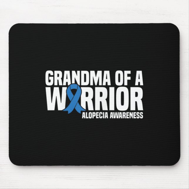 Mousepad Avó de um Guerreiro Azul Fita Alopécia Awarenes (Frente)