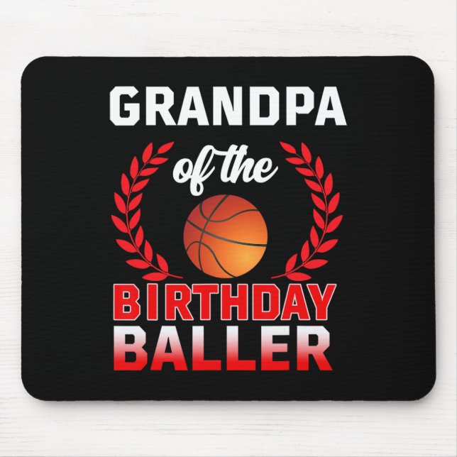 Mousepad AVÓ Do Tema Birthday Baller Basball Bd (Frente)