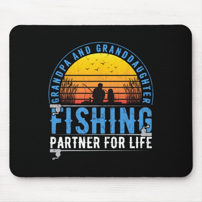 Mousepad Avô E Netos Companheiros De Pescaria Para A Vida (Frente)