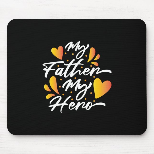 Mousepad Avô Gift | Meu Pai Meu Herói (Frente)