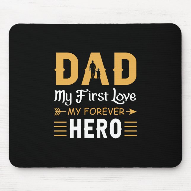 Mousepad Avô Gift | Pai Meu Herói para Sempre (Frente)