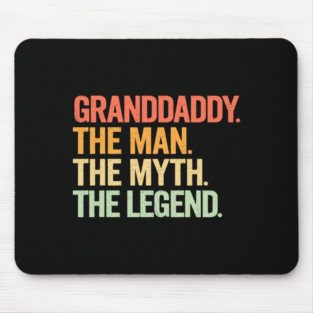 Mousepad Avô Homem Mito Lenda Design Retro (Frente)