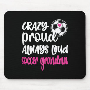 Mousepad Avó Jogadora de Futebol Orgulhosa Louca