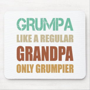 Mousepad Avô Mal-Humorado Como Um Avô Normal, Só Que Mais M