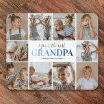 Mousepad Avô, Sua Melhor Foto<br><div class="desc">Mousepad personalizado de avô com um fundo branco comum que pode ser mudado para qualquer cor,  10 fotos do neto/neta,  o ditado "o melhor avô" e os nomes dos filhos.</div>