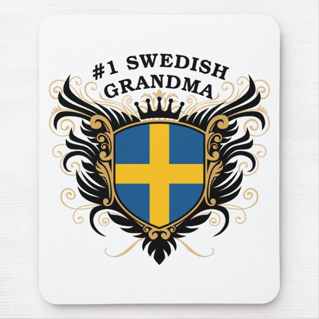 Mousepad Avó sueco do número um (Frente)