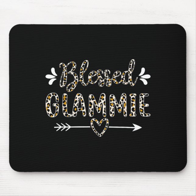 Mousepad Avó vovó glammie abençoada leopardo fofo (Frente)