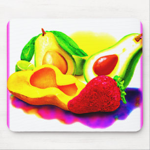 Mousepad Avocado tropical, morango e manga. Comprar Agora