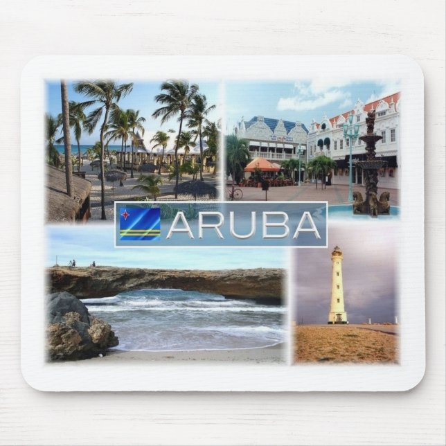 Mousepad AW Aruba - Oranjestad - Farol - (Frente)