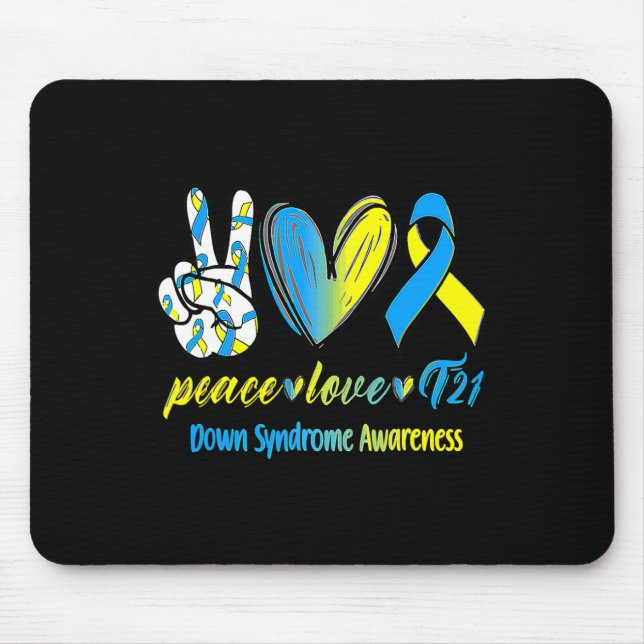Mousepad Awarenes da Síndrome de Briso Amarelo Azul T21 (Frente)