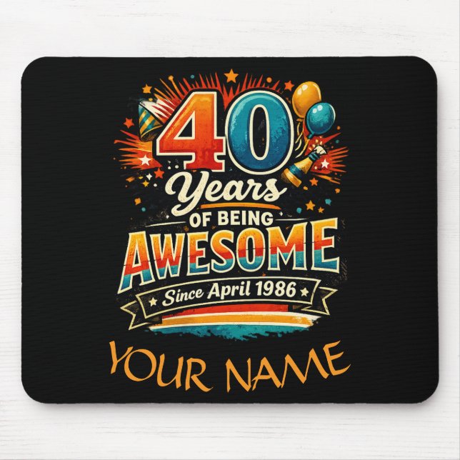 Mousepad Awesome Since April 1986 (Frente)