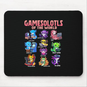 Mousepad Axolotes Gamer Diversos Do Mundo Axolote Ani