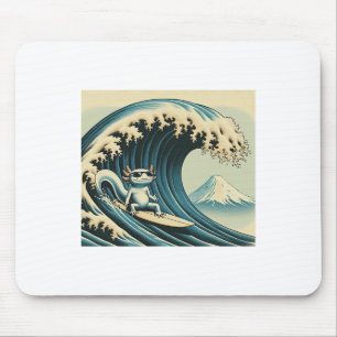 Mousepad Axolotl Amor de Surf de Onda Engraçado Salamandra