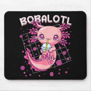 Mousepad Axolotl Boba Tea Bubble Tea Kawaii Anime Japonês