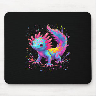 Mousepad Axolotl Bonita Arte Colorida Kawaii Axolotl