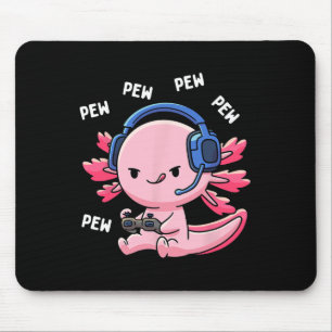 Mousepad Axolotl Gaming Kids Meninas Animam Jogo Pe