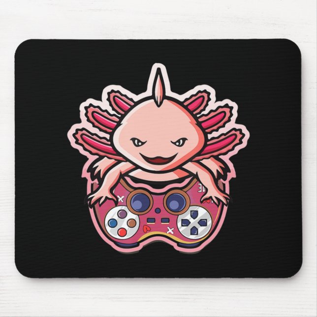 Mousepad Axolotl Gaming Kids Meninas Meninas Animam Jogo Ga (Frente)