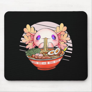 Mousepad Axolotl Ramen Noodles Japonês Kawaii Anime Otaku