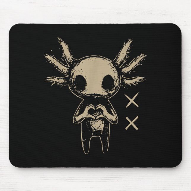 Mousepad Axolotl Still Emo Goth  (Frente)