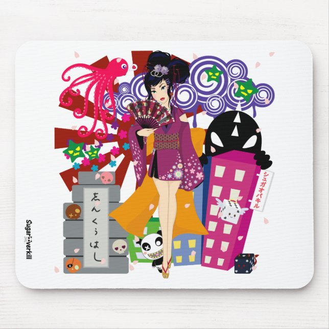 Mousepad Ayaka na cidade de Harajuku (Frente)