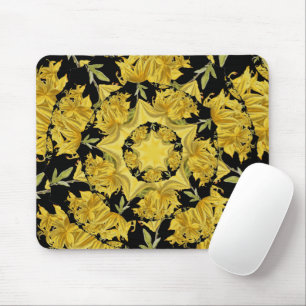 Mousepad Azalea, de cor amarela e preta,