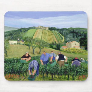 Mousepad Azeitonas e girassóis do vinhedo