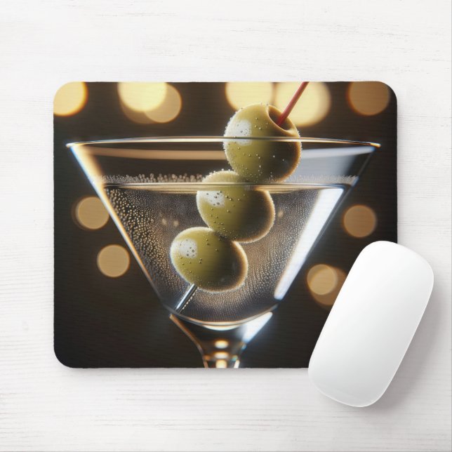 Mousepad Azeitonas em Martini (Com mouse)