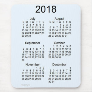 Mousepad Azul 2018 de Alice calendário de 6 meses por Janz