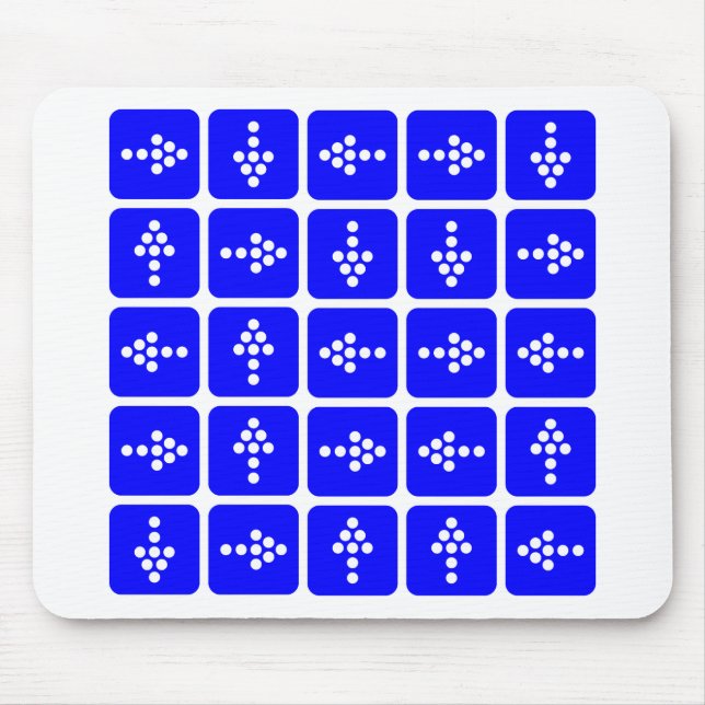 Mousepad Azul ao quadrado de seta LED (Frente)