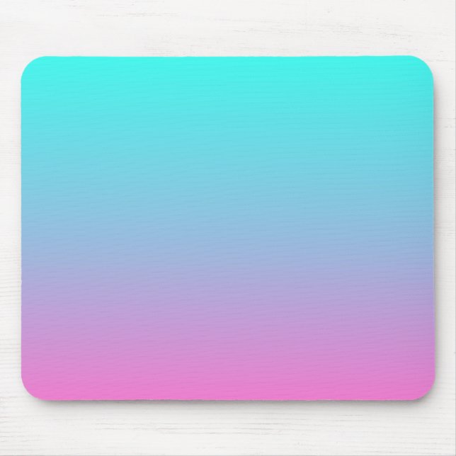Mousepad azul-azul-azul-azul-turquesa-rosa-giro-ombre (Frente)