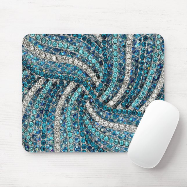 Mousepad azul-azul-azul-cinza-de-prata (Com mouse)