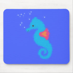 Mousepad Azul-Cartoon Seacavalo