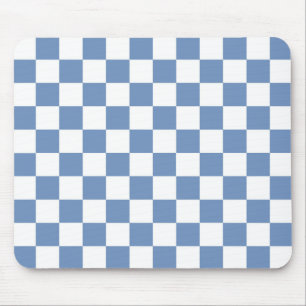 Mousepad Azul/Cinza e branco verificados
