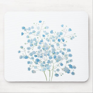Mousepad azul claro Baby Buquê gypsophila