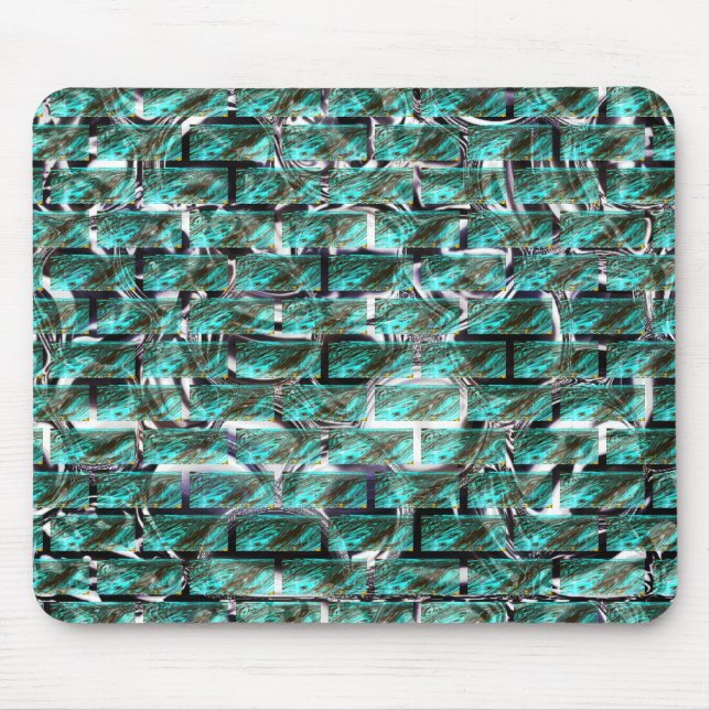 Mousepad Azul claro, bolhas na grelha ou efeito na parede d (Frente)