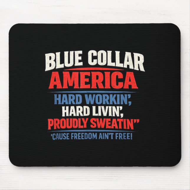 Mousepad Azul Colar América Bisonrel Patriótico 4º (Frente)