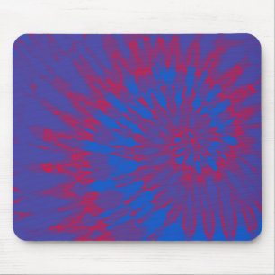 Mousepad Azul com a tintura espiral vermelha do laço