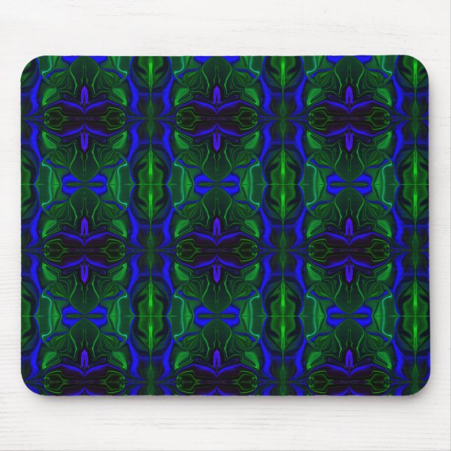 Mousepad Azul com traçados interligados 'flutuantes' (Frente)
