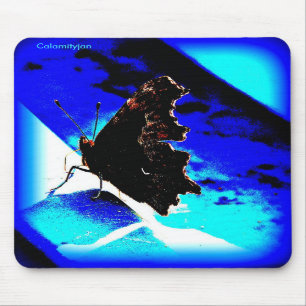 mousepad azul da borboleta, Calamityjan