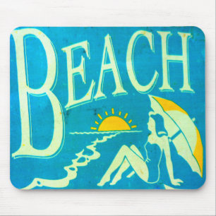 mousepad azul da praia