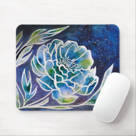 Mousepad Azul Dahlia Marinho Teal Celestial Floral
