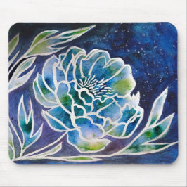 Mousepad Azul Dahlia Marinho Teal Celestial Floral