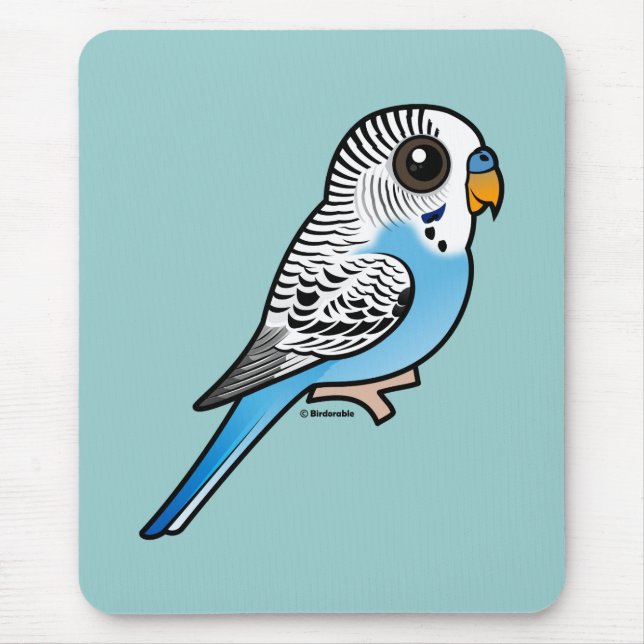 Mousepad Azul de Birdorable Budgie (Frente)