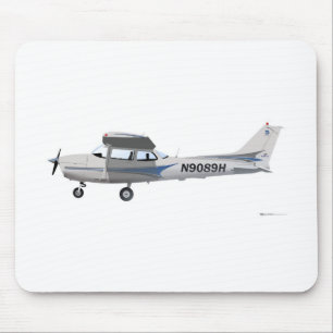 Mousepad Azul de Cessna 172 Skyhawk