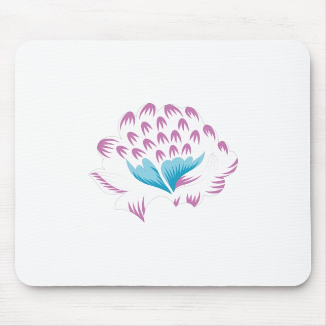 Mousepad Azul de Cornflower claro, Megenta Céu, Girly (Frente)