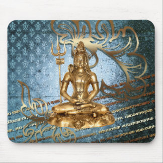 Mousepad Azul de Shiva - de Mousepad, damasco do ouro