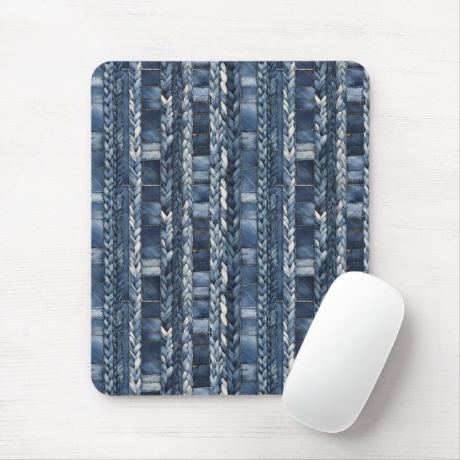 Mousepad Azul Distante E Travado Jean Denim (Com mouse)