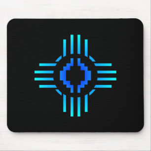 Mousepad Azul do sinal de Zia Sun