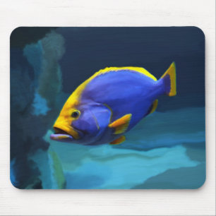 Mousepad azul dos peixes